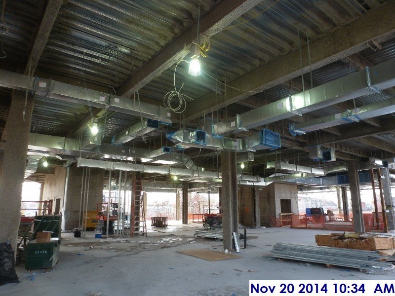 Installing ductwork at the 2nd floor Facing South